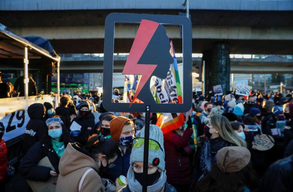 Polish women's rights protest