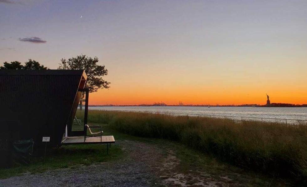 Tiny home glamping view